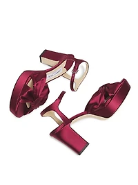 Heloise 80MM Satin Platform Sandals