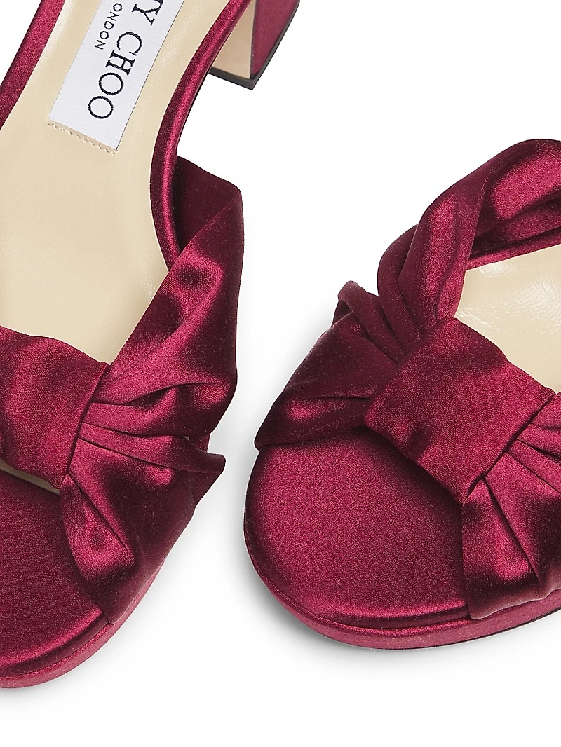 Heloise 80MM Satin Platform Sandals