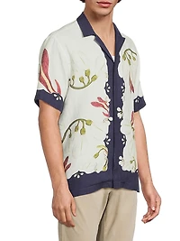 Maitan Orchis Printed Linen Shirt