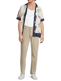 Maitan Orchis Printed Linen Shirt