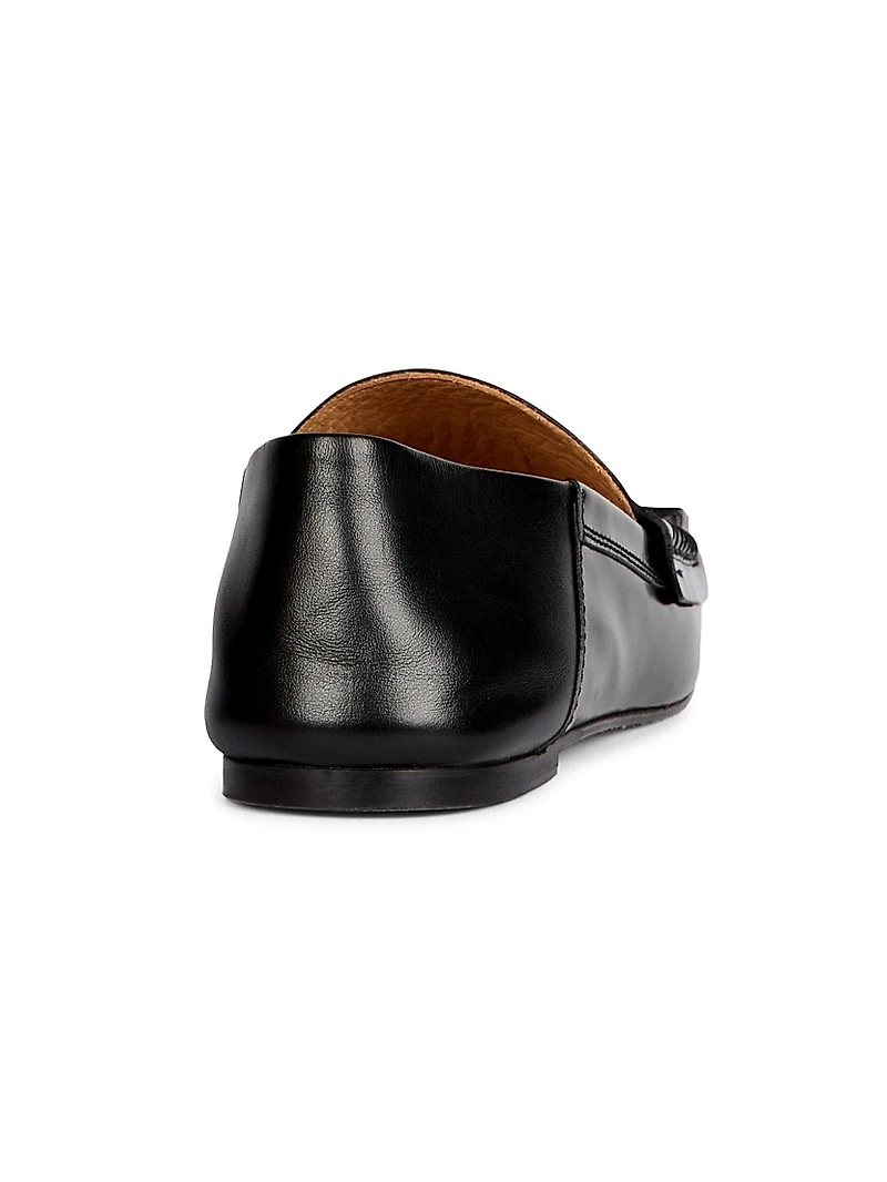 Square-Toe Patent Leather Loafers