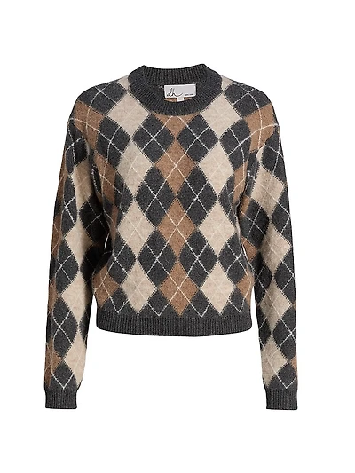Marissa Argyle Knit Sweater