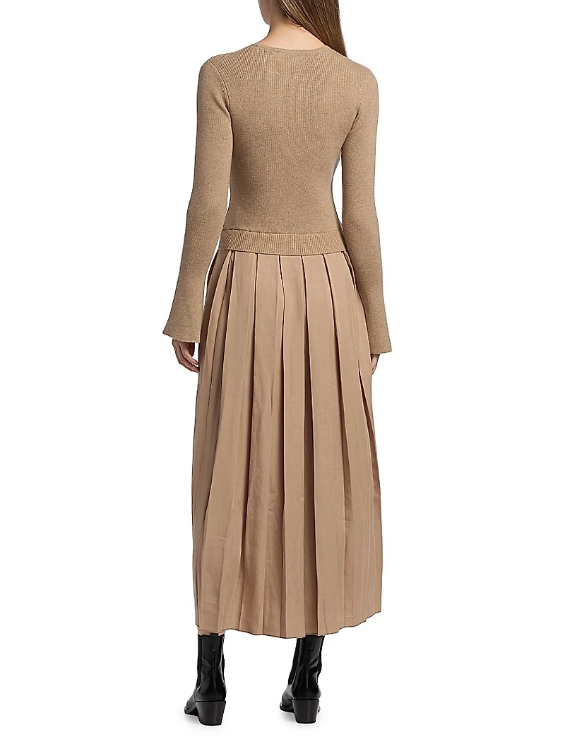 Meryl Pleated Maxi Dress