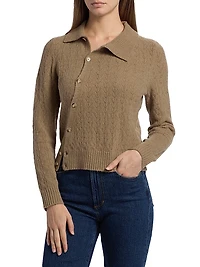 Meadow Asymmetric Wool-Blend Cardigan