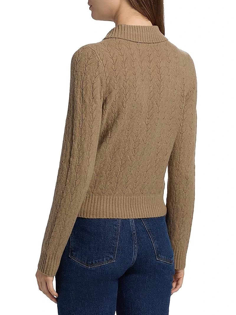 Meadow Asymmetric Wool-Blend Cardigan