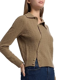 Meadow Asymmetric Wool-Blend Cardigan