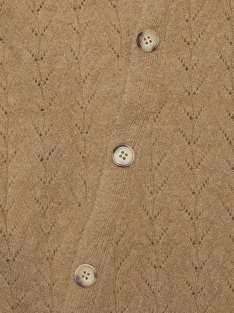 Meadow Asymmetric Wool-Blend Cardigan