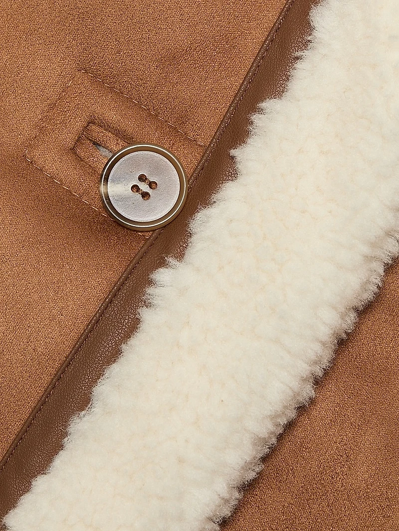 Athena Faux Shearling-Trimmed Vest