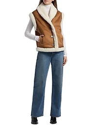 Athena Faux Shearling-Trimmed Vest