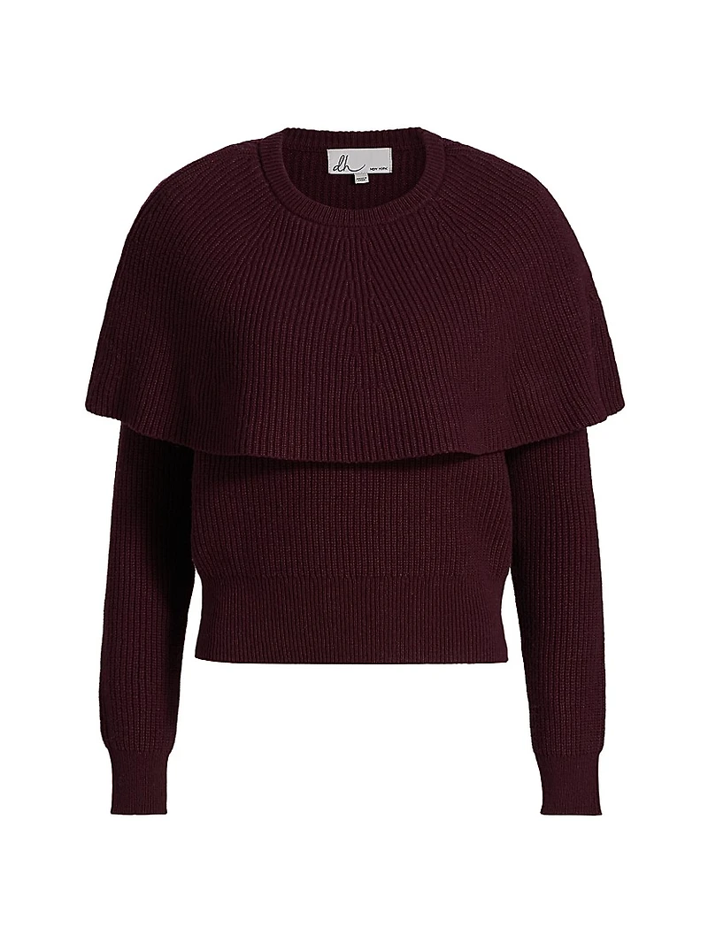 Delphine Ribbed Merino Wool-Blend Sweater