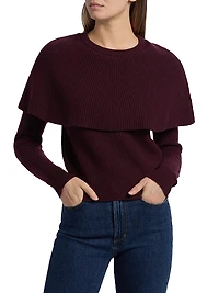 Delphine Ribbed Merino Wool-Blend Sweater