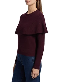 Delphine Ribbed Merino Wool-Blend Sweater