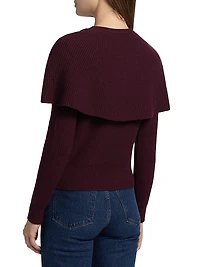 Delphine Ribbed Merino Wool-Blend Sweater