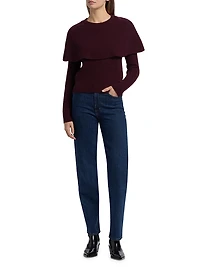 Delphine Ribbed Merino Wool-Blend Sweater