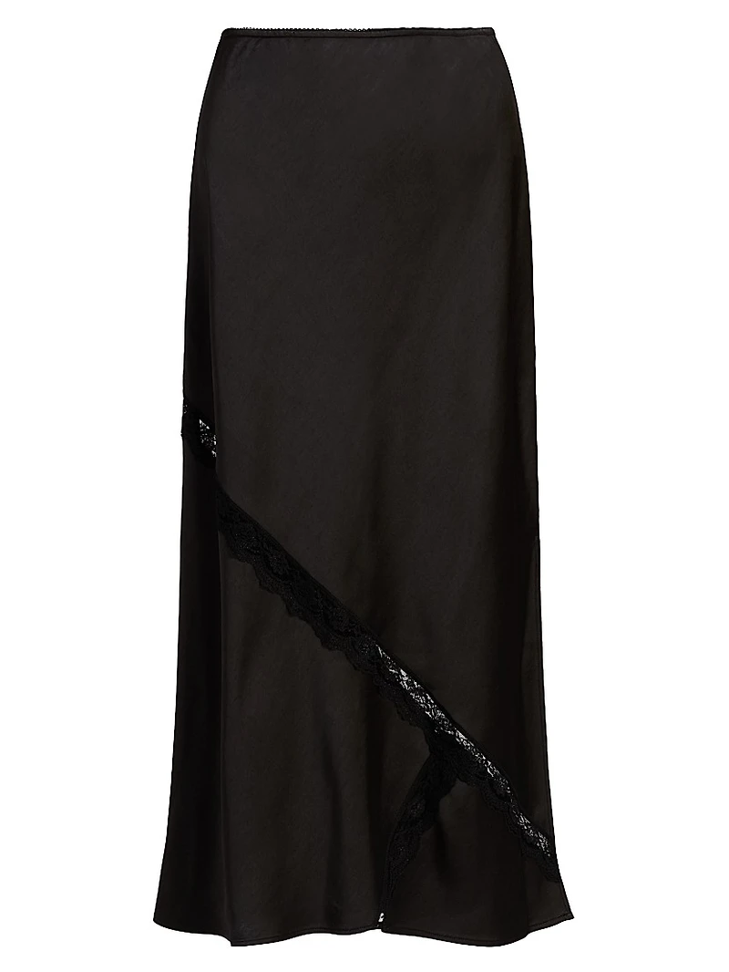 Katrina Lace-Trimmed Midi-Skirt