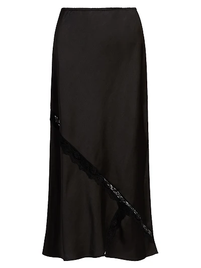 Katrina Lace-Trimmed Midi-Skirt