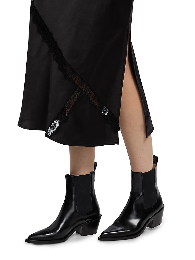 Katrina Lace-Trimmed Midi-Skirt