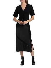 Katrina Lace-Trimmed Midi-Skirt