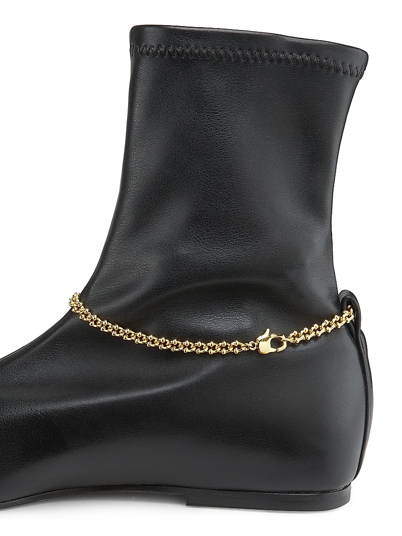 Norma Chain-Link Accented Booties