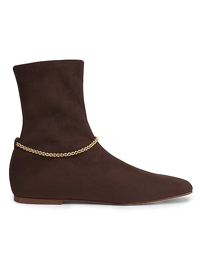 Norma Square Toe Chain Booties