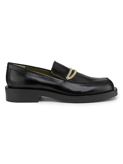 Noemi Leather Chain Loafers
