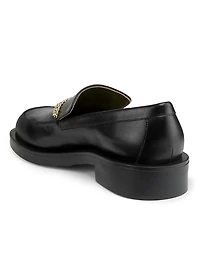 Noemi Leather Chain Loafers