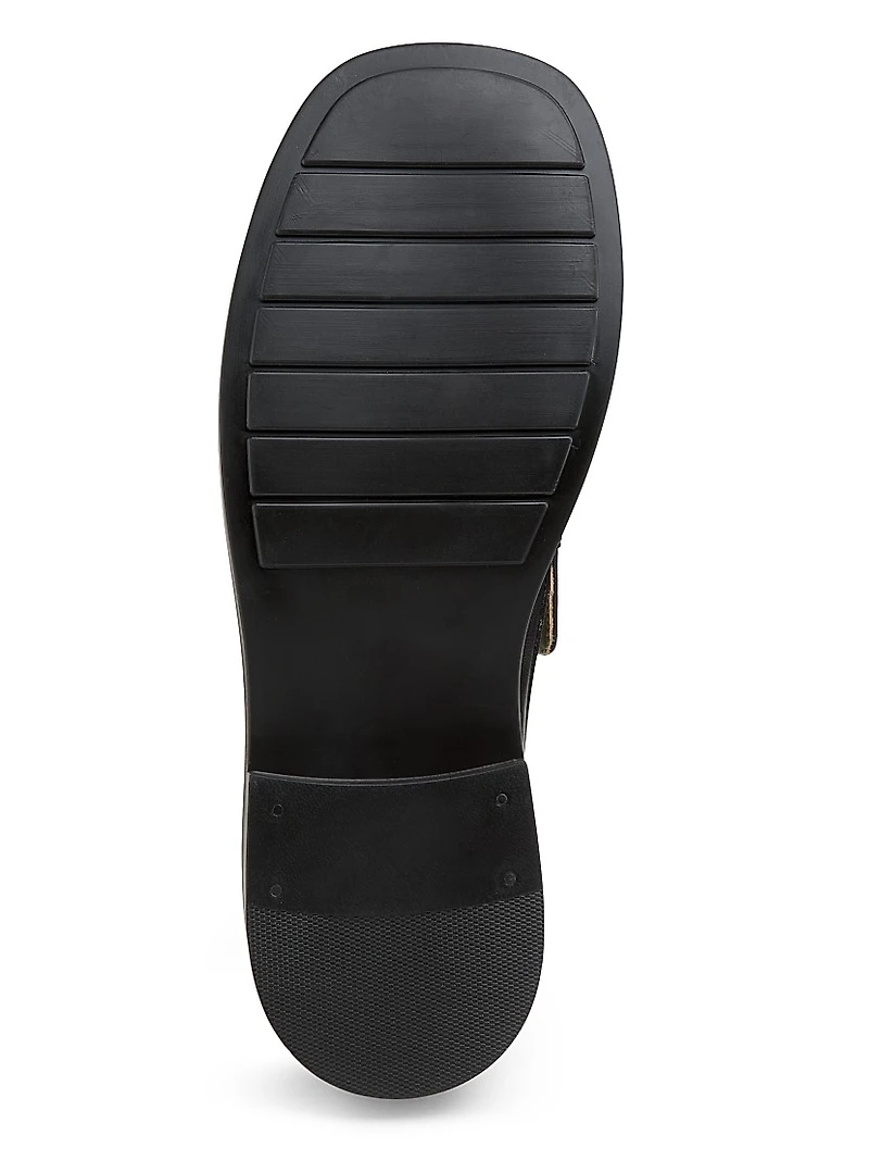 Noemi Leather Chain Loafers