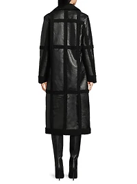 Ozzie Faux Leather & Sherpa Coat