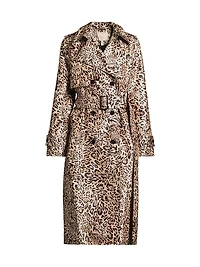 Vance Metallic Leopard Trench Coat