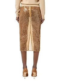 Sheer Sequined Skirt