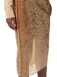 Sheer Sequined Skirt