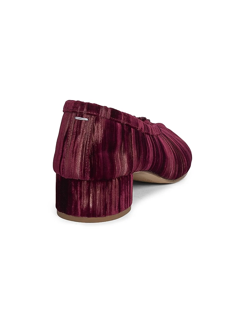 Tabi Ballerina 35MM Textured Velvet Pumps