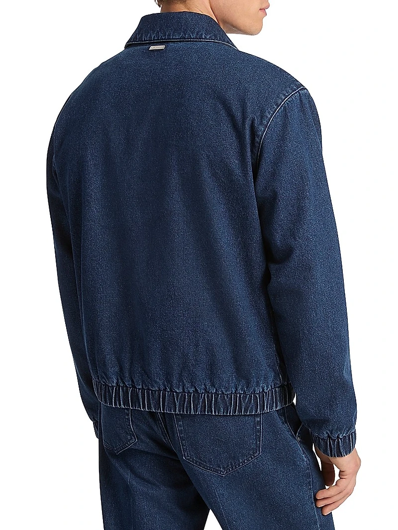 Denim Zip-Up Shirt Jacket