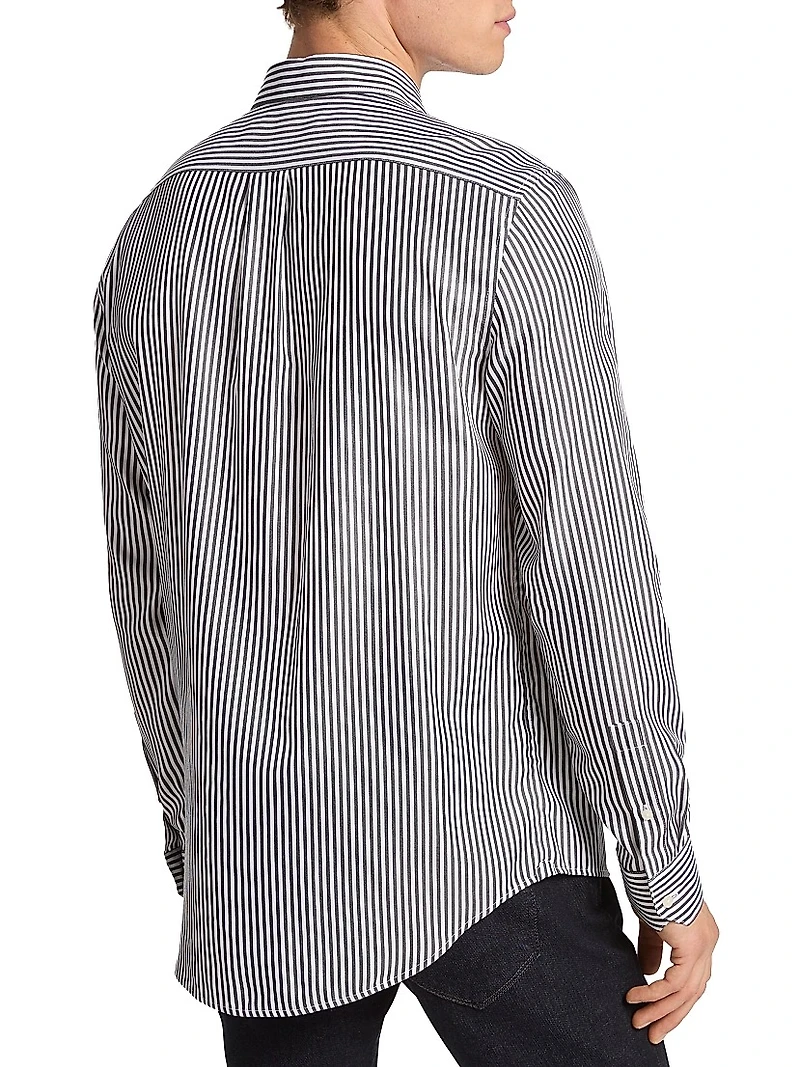 Striped Classic-Fit Button-Front Shirt