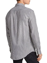 Striped Classic-Fit Button-Front Shirt