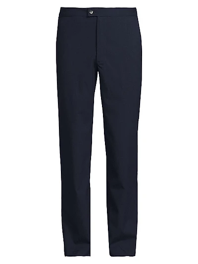 Stretch Mid-Rise Straight-Leg Pants