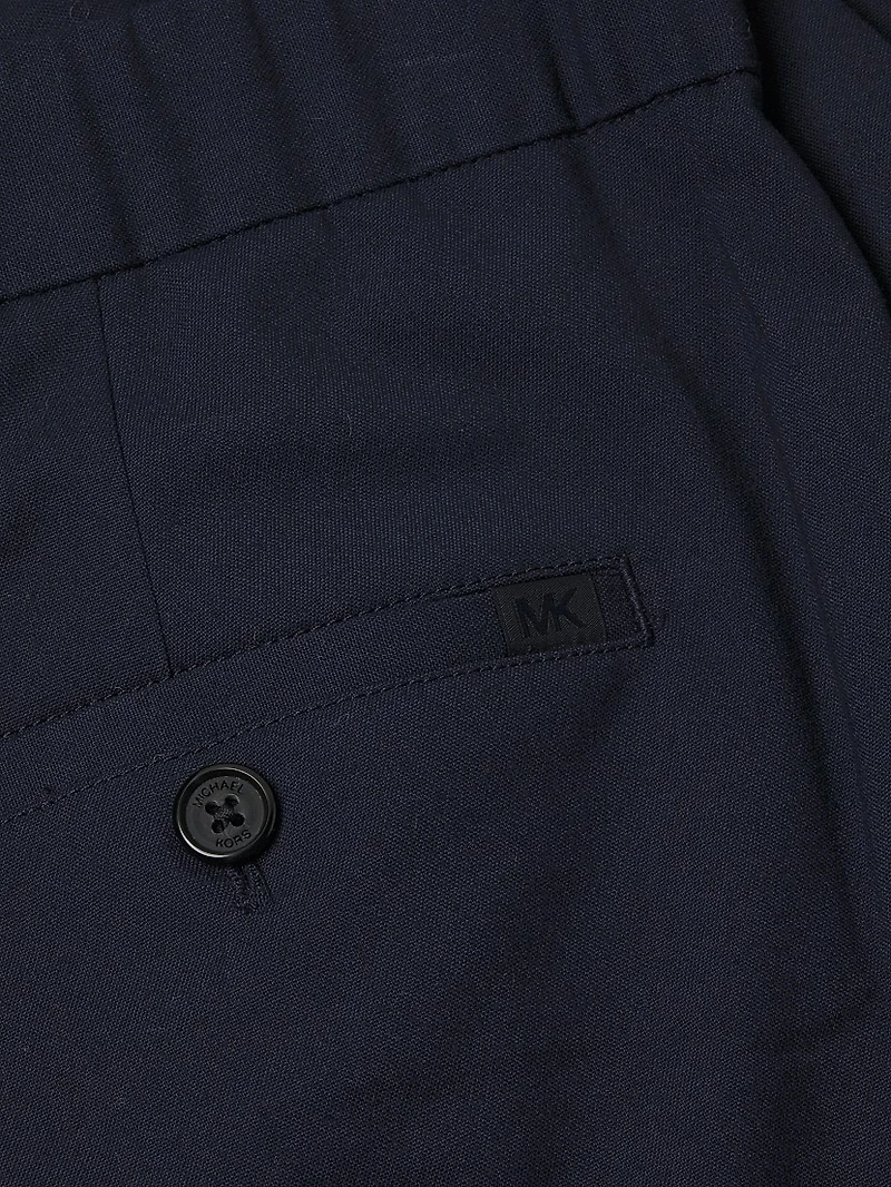 Stretch Mid-Rise Straight-Leg Pants