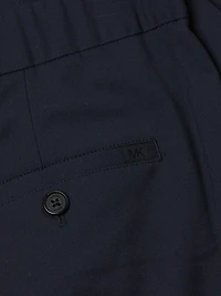 Stretch Mid-Rise Straight-Leg Pants