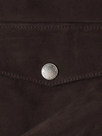 Suede Zip-Up Bomber Jacket