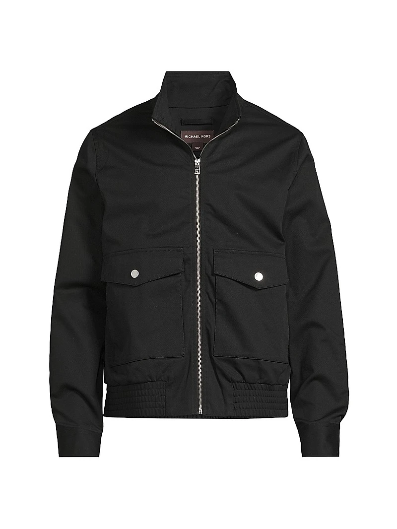 Harrington Stretch-Cotton Zip-Up Jacket