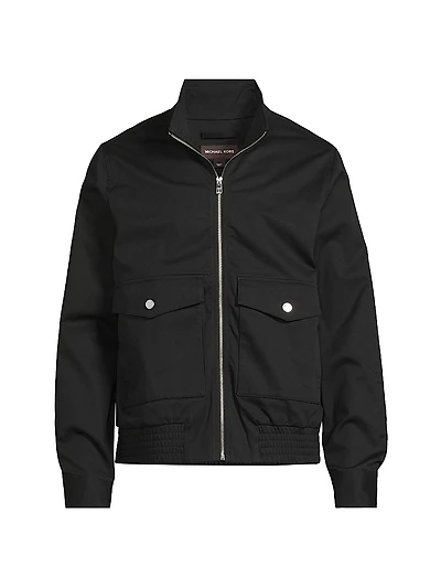 Harrington Stretch-Cotton Zip-Up Jacket