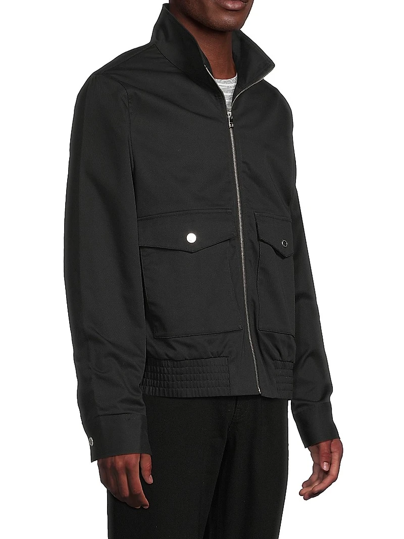 Harrington Stretch-Cotton Zip-Up Jacket