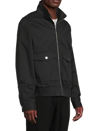Harrington Stretch-Cotton Zip-Up Jacket