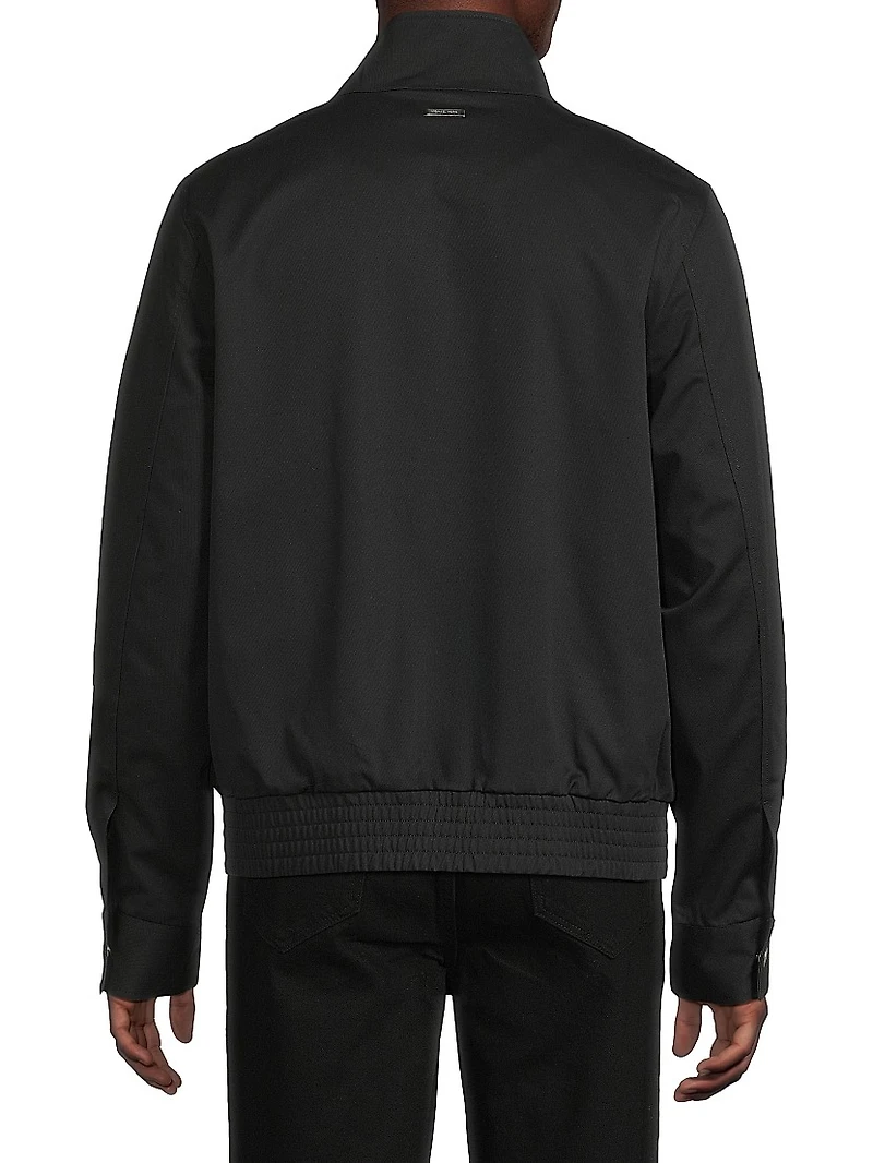 Harrington Stretch-Cotton Zip-Up Jacket