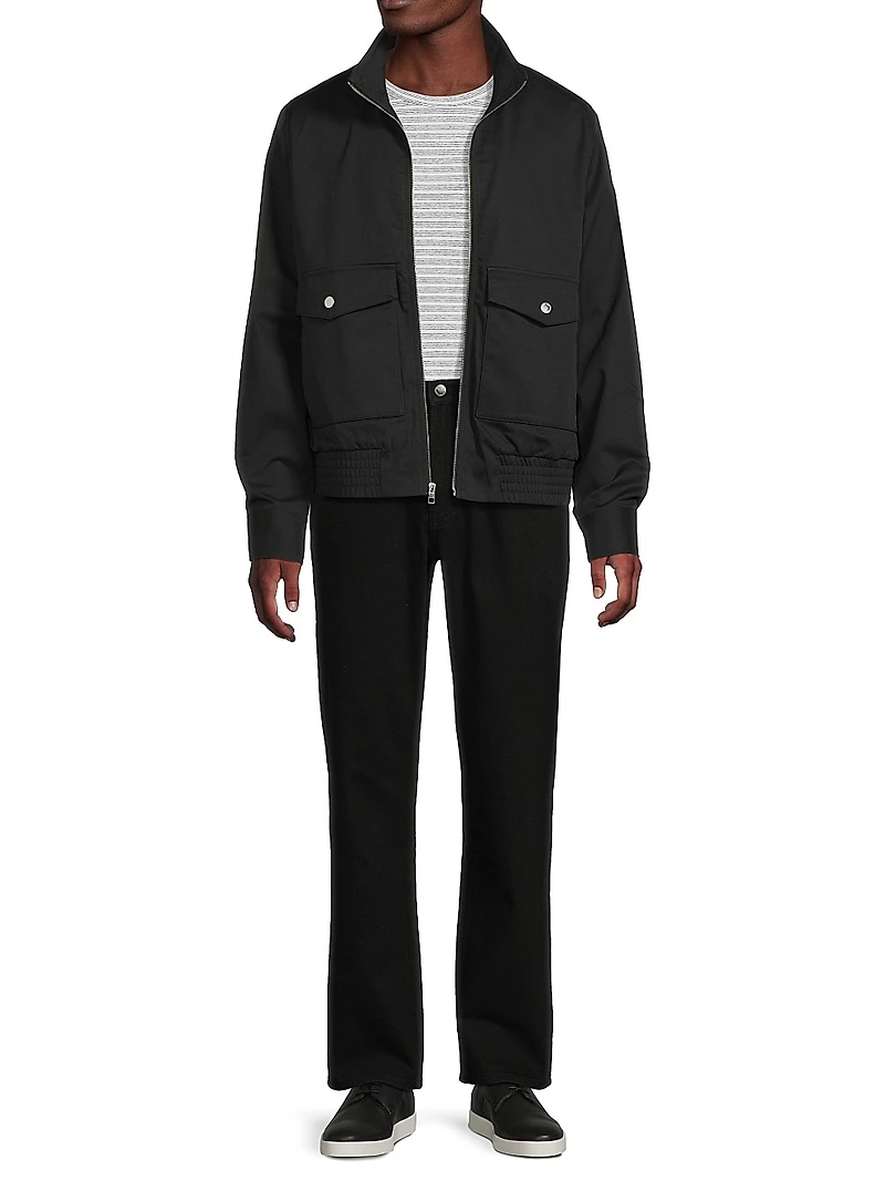 Harrington Stretch-Cotton Zip-Up Jacket