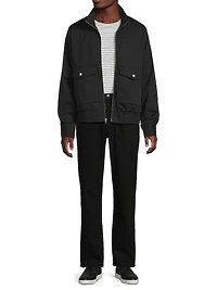Harrington Stretch-Cotton Zip-Up Jacket