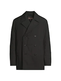 Water Resistant Double-Breasted Peacoat