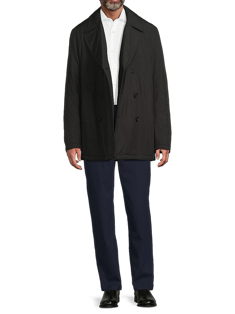 Water Resistant Double-Breasted Peacoat