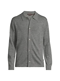Merino Wool Button-Front Shirt