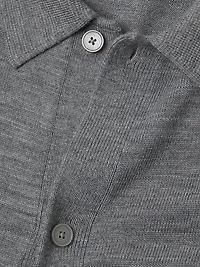 Merino Wool Button-Front Shirt